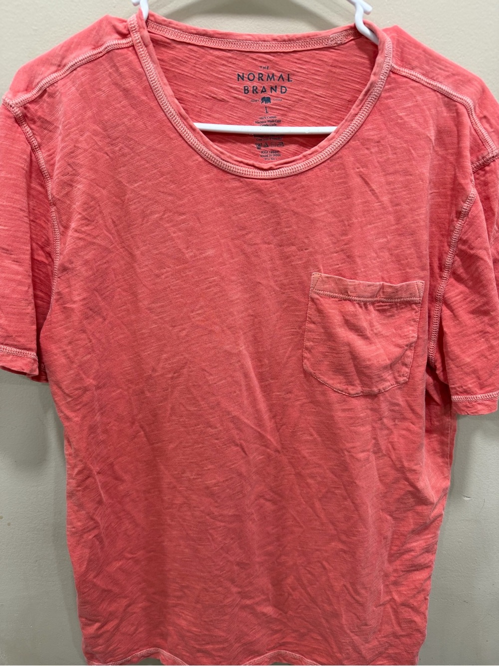 Normal Brand Short Sleeve Pocket Tee in Pink